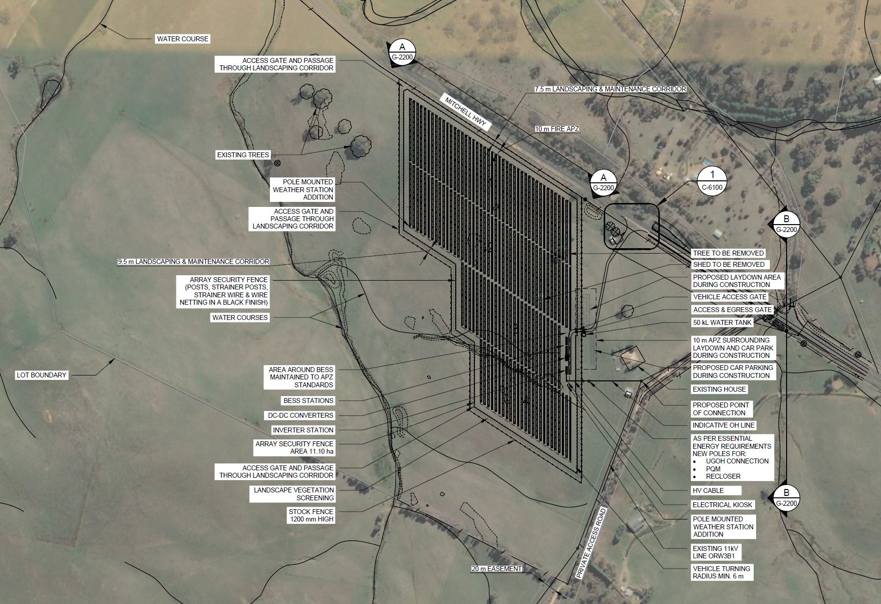 Orange Community Renewable Energy Park site map