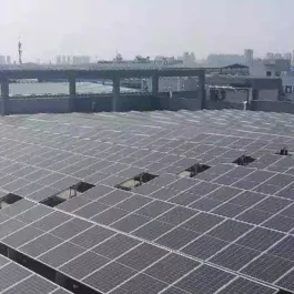 Top view image of the solar panels of the Jingwei Electronic Tech building in China.